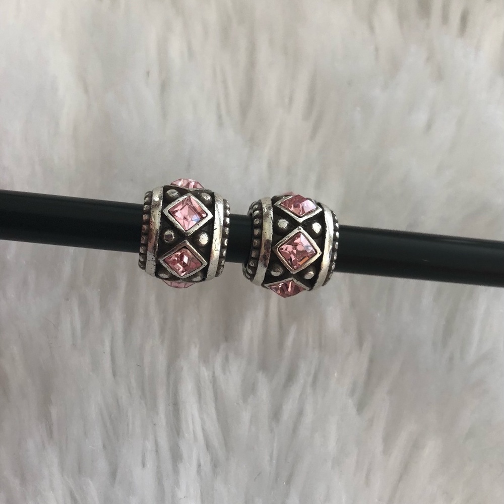 Brighton, Pink, Crystal Bead Charms-Set of 2